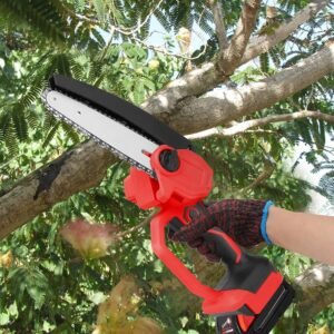 Mini motosega a batteria con 2 batterie incluse