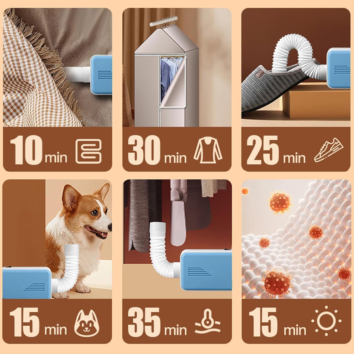 Stendibiancheria Elettrico Salvaspazio - Box Asciugabiancheria Rapido ad Aria Calda - immagine 3