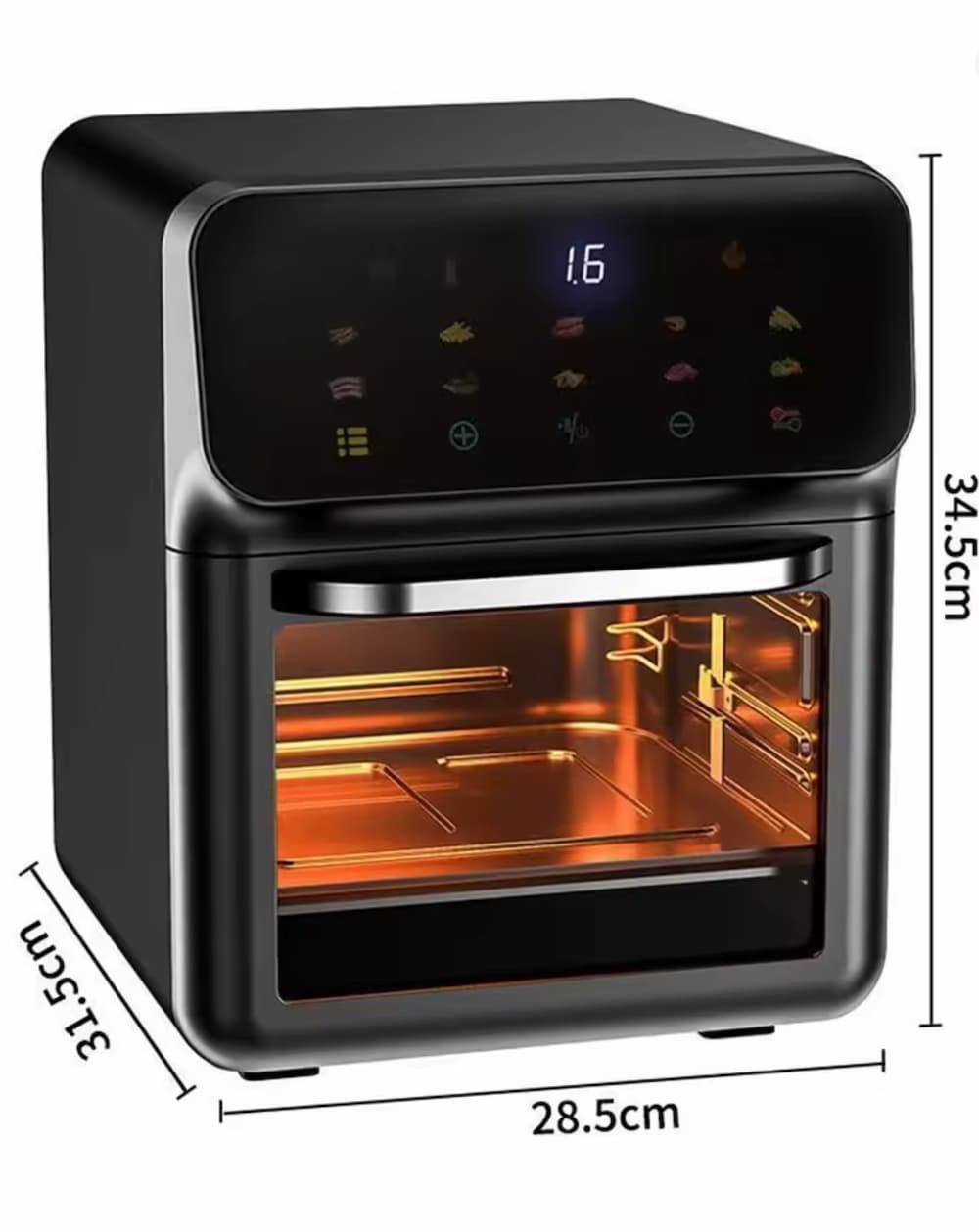 Forno ad Aria Digitale 15L. misure